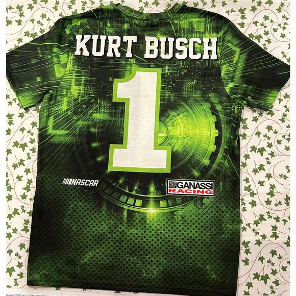 Nascar Kurt Busch #1 Tee Size: L Autographed! - Picture 3 of 3